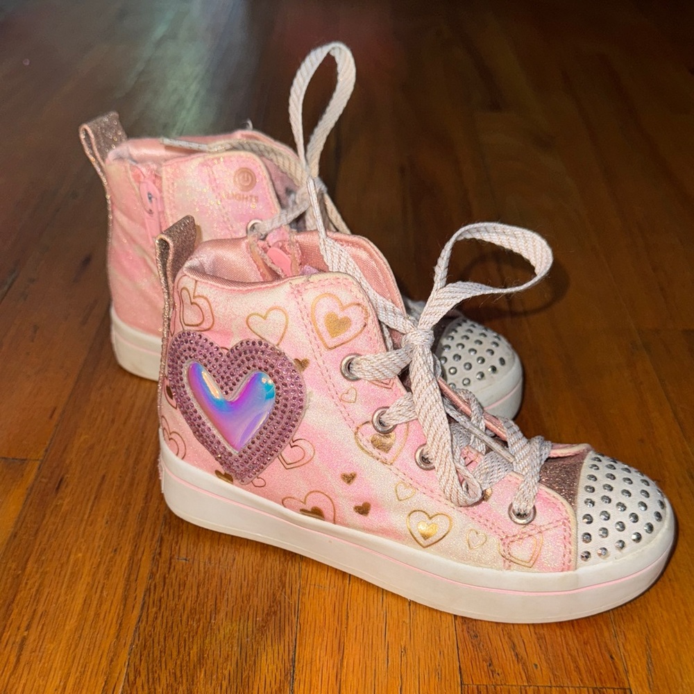 Skechers Pink Heart Sneakers for Kids